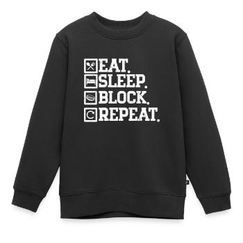 Lineman Football Player Offensive Defensive - Kinder Premium Organic Sweatshirt - Schwarz - Vorne - AI Model Kid Female (0cm)