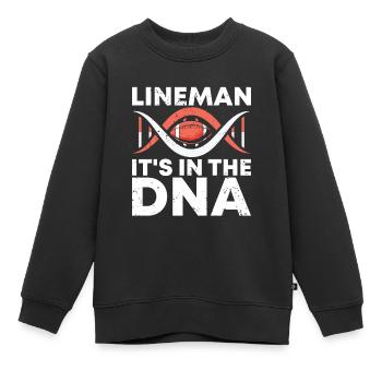 Lineman Football Player Offensive Defensive - Kinder Premium Organic Sweatshirt - Schwarz - Vorne - AI Model Kid Female (0cm)