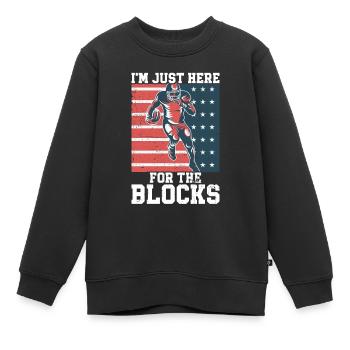Lineman Football Player Offensive Defensive - Kinder Premium Organic Sweatshirt - Schwarz - Vorne - AI Model Kid Female (0cm)