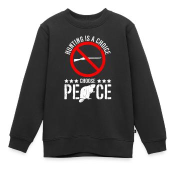 Beaver animal welfare animal rights activiste rongeur - Sweat Premium enfant bio - noir - Devant - AI Model Kid Female (0cm)
