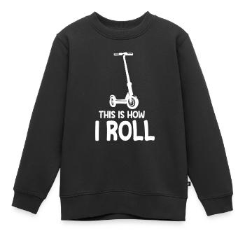 Scooter Scooter Scooter Cadeau - Sweat Premium enfant bio - noir - Devant - AI Model Kid Female (0cm)