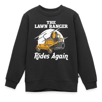 Der Lawn Ranger Reitet Zum Vatertag Wieder Rasen - Kinder Premium Organic Sweatshirt - Schwarz - Vorne - AI Model Kid Female (0cm)