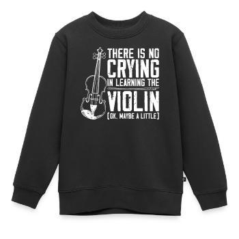 Violoniste Il n’y a pas de violoniste - Sweat Premium enfant bio - noir - Devant - AI Model Kid Female (0cm)