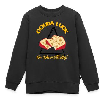 Design de charcuterie pour les fromagers - Sweat Premium enfant bio - noir - Devant - AI Model Kid Female (0cm)
