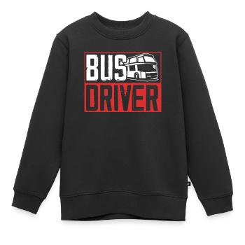 Busfahrer Busfahren Reisebus - Kinder Premium Organic Sweatshirt - Schwarz - Vorne - AI Model Kid Female (0cm)