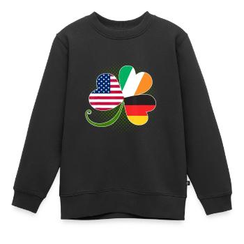 ADN des racines allemandes et irlandaises américaines - Sweat Premium enfant bio - noir - Devant - AI Model Kid Female (0cm)