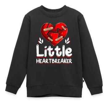 Anti-valentinstag Kleiner Herzensbrecher - Kinder Premium Organic Sweatshirt - Schwarz - Vorne - AI Model Kid Female (0cm)