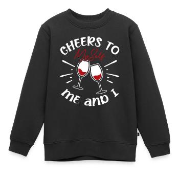 Cheers To Myself Ich Und Ich Anti-valentinstag - Kinder Premium Organic Sweatshirt - Schwarz - Vorne - AI Model Kid Female (0cm)