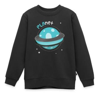 PLAnet PLA Imprimante 3D d’impression 3D - Sweat Premium enfant bio - noir - Devant - AI Model Kid Female (0cm)