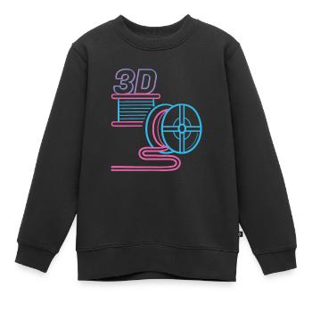 Filament 3D PLA Imprimante 3D d’impression 3D - Sweat Premium enfant bio - noir - Devant - AI Model Kid Female (0cm)