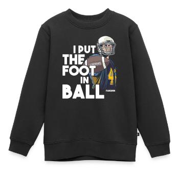 Football - Kinder Premium Organic Sweatshirt - Schwarz - Vorne - AI Model Kid Female (0cm)