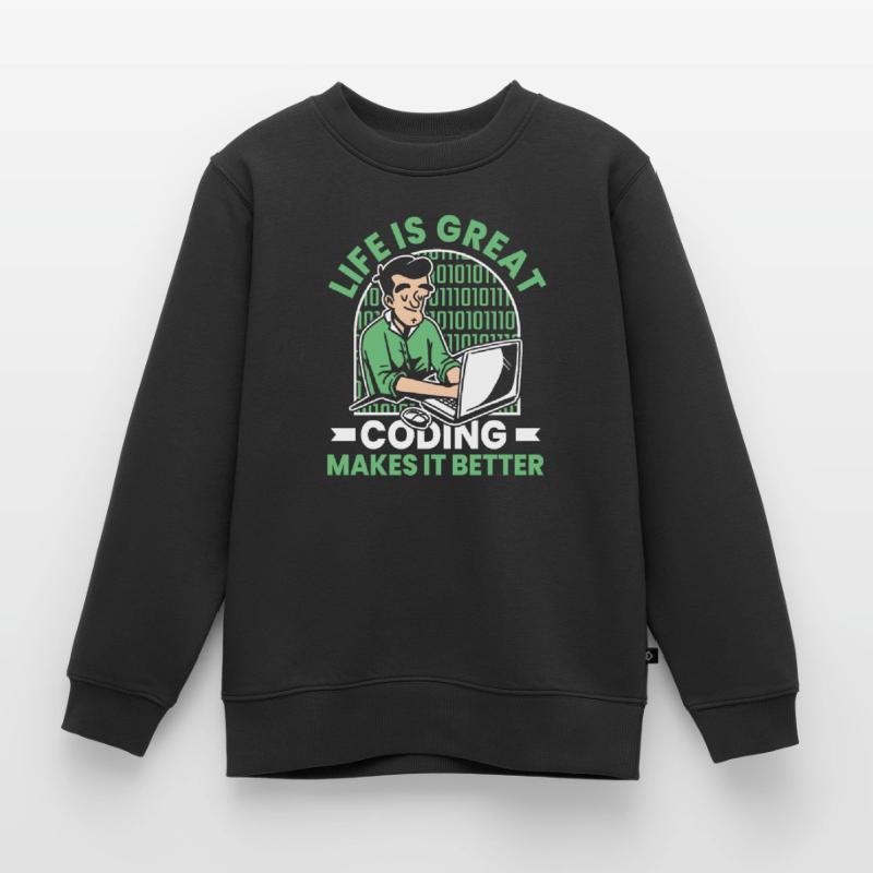 Developer Coder Programmer Funny Kids Premium Organic Sweatshirt