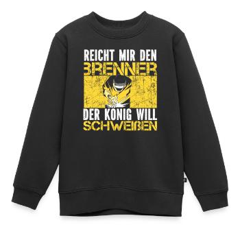 Forgeron Lustig Schlosser, métallurgiste - Sweat Premium enfant bio - noir - Devant - AI Model Kid Female (0cm)
