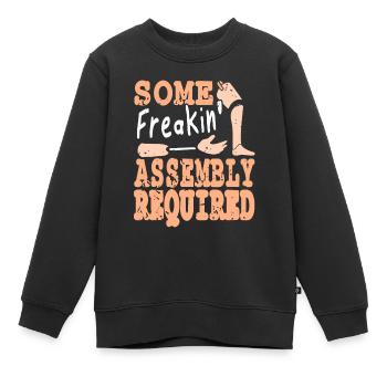 Funny Prosthesis Some Freakin' Assembly Required - Kids Premium Organic Sweatshirt - black - Front - AI Model Kid Female (0cm)