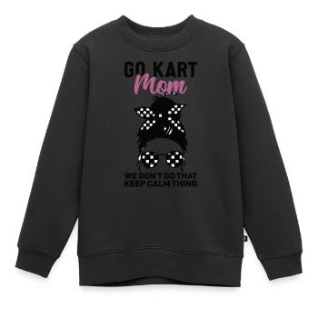 Faire du karting - Sweat Premium enfant bio - noir - Devant - AI Model Kid Female (0cm)