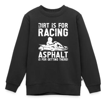 Faire du karting - Sweat Premium enfant bio - noir - Devant - AI Model Kid Female (0cm)