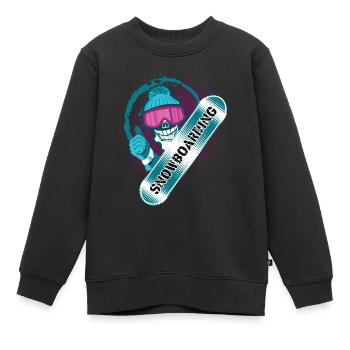 Snowboarding Snowboard Wintersport - Kinder Premium Organic Sweatshirt - Schwarz - Vorne - AI Model Kid Female (0cm)