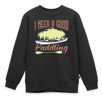 Ich Brauche Ein Gutes Paddel - Kinder Premium Organic Sweatshirt - Schwarz - Vorne - AI Model Kid Female (0cm)