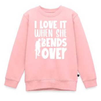 J’adore quand elle se penche - Sweat Premium enfant bio - rose - Devant - AI Model Kid Female (0cm)