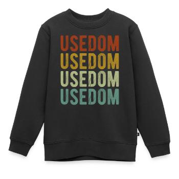 Usedom City Retro Vintage - Kids Premium Organic Sweatshirt - black - Front - AI Model Kid Female (0cm)