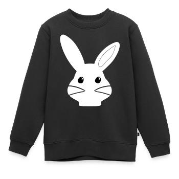 Wunderland Hase Cartoon Ostern Niedlich - Kinder Premium Organic Sweatshirt - Schwarz - Vorne - AI Model Kid Female (0cm)