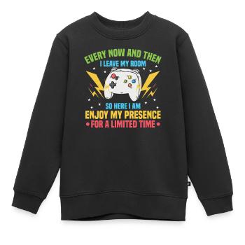 Conception de jeux pour les joueurs - Sweat Premium enfant bio - noir - Devant - AI Model Kid Female (0cm)