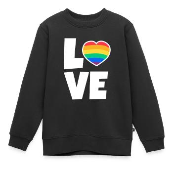 Saint-Valentin, Saint-Valentin, Saint-Valentin - Sweat Premium enfant bio - noir - Devant - AI Model Kid Female (0cm)