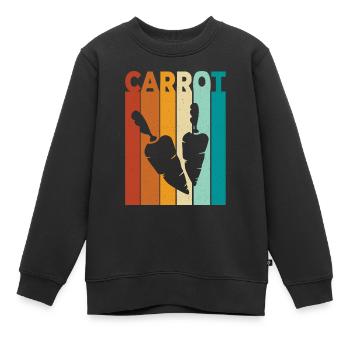 Carotte - Sweat Premium enfant bio - noir - Devant - AI Model Kid Female (0cm)