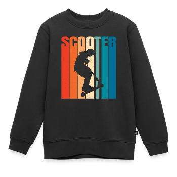 Scooter Scooter Scooter Cadeau - Sweat Premium enfant bio - noir - Devant - AI Model Kid Female (0cm)