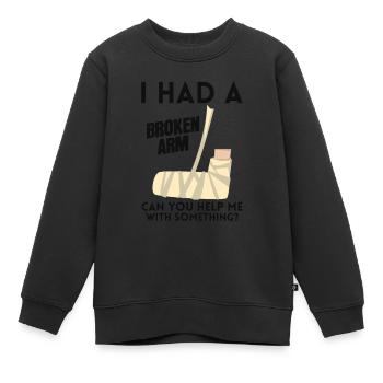 Knochen Ellbogen Hand Handgelenk Verletzung Ich - Kinder Premium Organic Sweatshirt - Schwarz - Vorne - AI Model Kid Female (0cm)