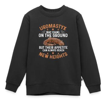Uromastyx Appetite Erreiche neue Höhen Lustiger - Kinder Premium Organic Sweatshirt - Schwarz - Vorne - AI Model Kid Female (0cm)