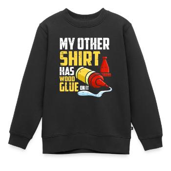Drechseln Drechsler Kleber Holzdrehen - Kinder Premium Organic Sweatshirt - Schwarz - Vorne - AI Model Kid Female (0cm)