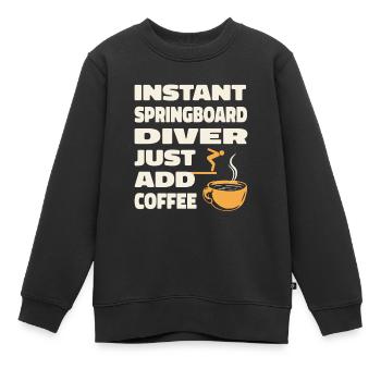 Diving Diver Café - Sweat Premium enfant bio - noir - Devant - AI Model Kid Female (0cm)