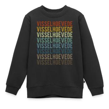 Visselhoevede Town Retro Vintage - Sweat Premium enfant bio - noir - Devant - AI Model Kid Female (0cm)