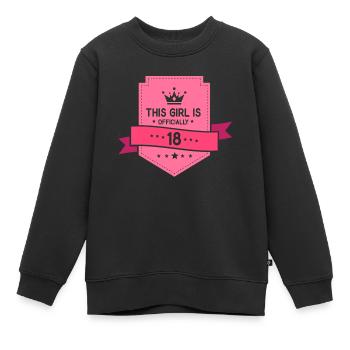 Dieses Mädchen Ist Offiziell 18 Achtzehn Feier - Kinder Premium Organic Sweatshirt - Schwarz - Vorne - AI Model Kid Female (0cm)
