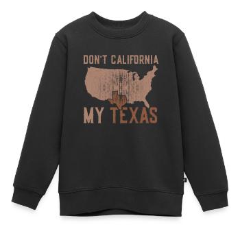 Kalifornien Texas Stolz Texanisch Texaner Sprüche - Kinder Premium Organic Sweatshirt - Schwarz - Vorne - AI Model Kid Female (0cm)