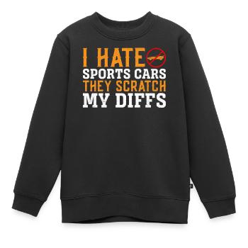 Ich Hasse Sportwagen, Sie Kratzen Meine Diffs - Kinder Premium Organic Sweatshirt - Schwarz - Vorne - AI Model Kid Female (0cm)