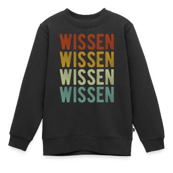 Wissen Stadt Retro Vintage - Kinder Premium Organic Sweatshirt - Schwarz - Vorne - AI Model Kid Female (0cm)