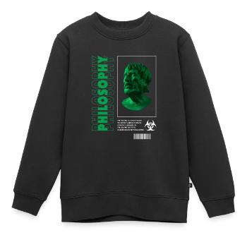 Philiosophy Streetwear - Kinder Premium Organic Sweatshirt - Schwarz - Vorne - AI Model Kid Female (0cm)