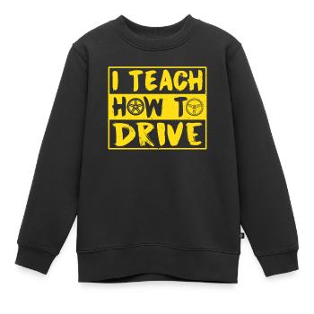J’apporte la conduite à l’auto-instructeur - Sweat Premium enfant bio - noir - Devant - AI Model Kid Female (0cm)