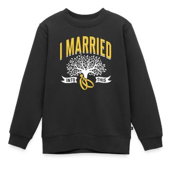 Ich Habe In Diese Familie Eingeheiratet Treffen - Kinder Premium Organic Sweatshirt - Schwarz - Vorne - AI Model Kid Female (0cm)