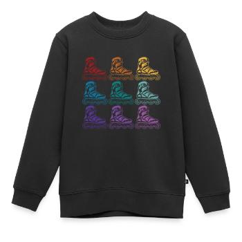 Rollschuhe - Kinder Premium Organic Sweatshirt - Schwarz - Vorne - AI Model Kid Female (0cm)