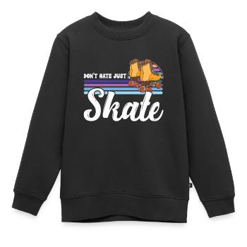 Rollschuhe - Kinder Premium Organic Sweatshirt - Schwarz - Vorne - AI Model Kid Female (0cm)