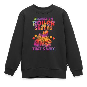 Rollschuhe - Kinder Premium Organic Sweatshirt - Schwarz - Vorne - AI Model Kid Female (0cm)