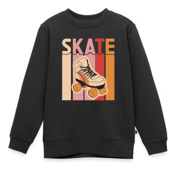 Rollschuhe - Kinder Premium Organic Sweatshirt - Schwarz - Vorne - AI Model Kid Female (0cm)