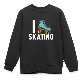 Rollschuhe - Kinder Premium Organic Sweatshirt - Schwarz - Vorne - AI Model Kid Female (0cm)