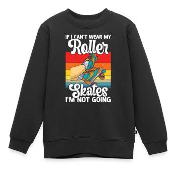 Rollschuhe - Kinder Premium Organic Sweatshirt - Schwarz - Vorne - AI Model Kid Female (0cm)