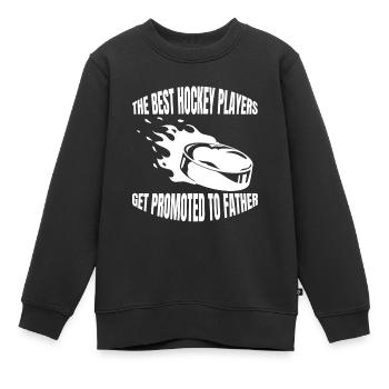 Eishockeyspieler Hockeyfan Eishockey Eishockeyteam - Kinder Premium Organic Sweatshirt - Schwarz - Vorne - AI Model Kid Female (0cm)