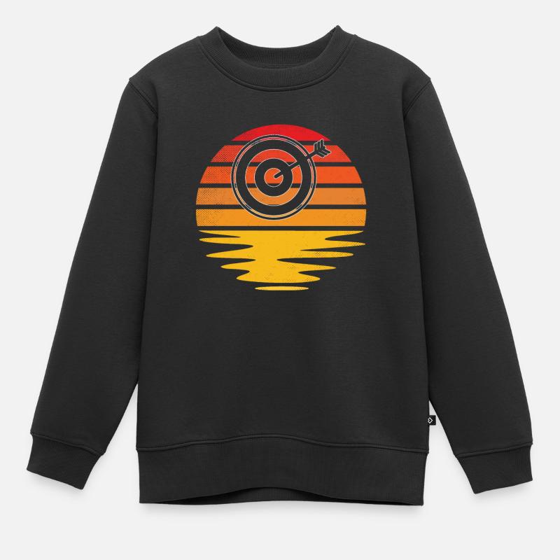 Dart Retro - Kinder Premium Organic Sweatshirt - Schwarz