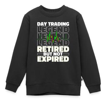 Day Trading Day Trader Im Ruhestand - Kinder Premium Organic Sweatshirt - Schwarz - Vorne - AI Model Kid Female (0cm)